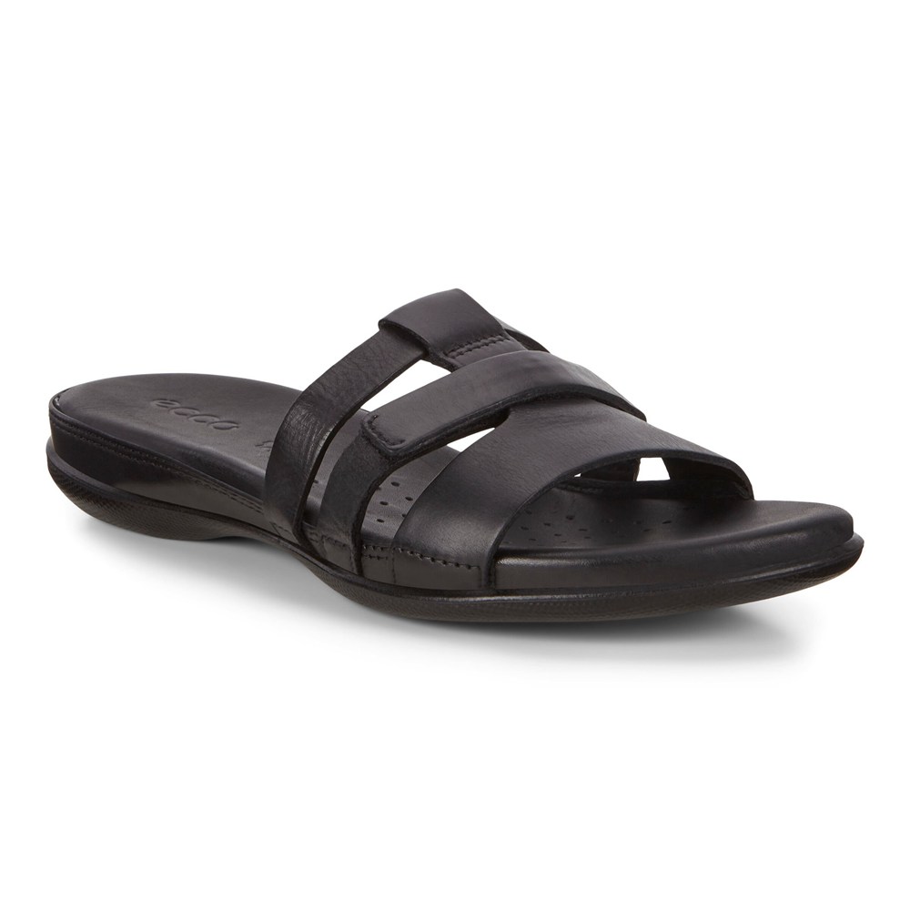 ECCO Womens Slides Black - Flash Sandals - AGD-856237